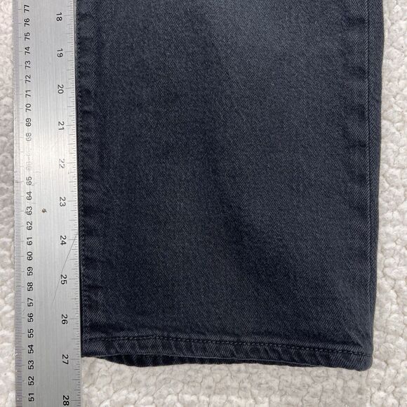 Levi’s Premium Ribcage Straight Ankle Jeans Women’s 27 (25x27) Black Streetwear - Picture 10 of 13
